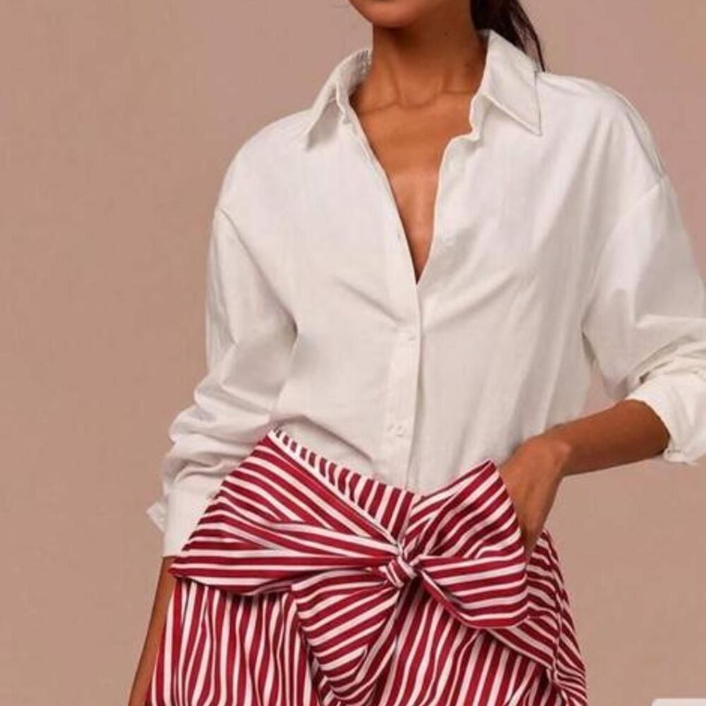 Unbranded Women's White and Red Skirt